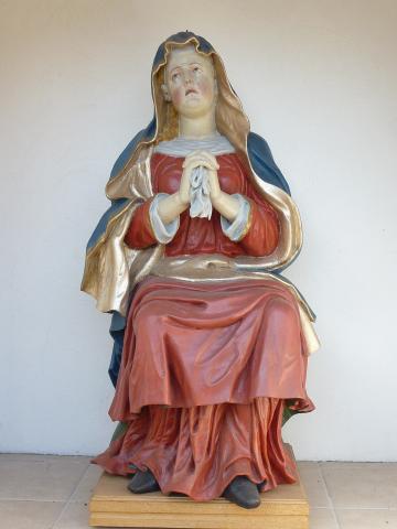Trauernde Madonna am Münsterweg nach der Restaurierung